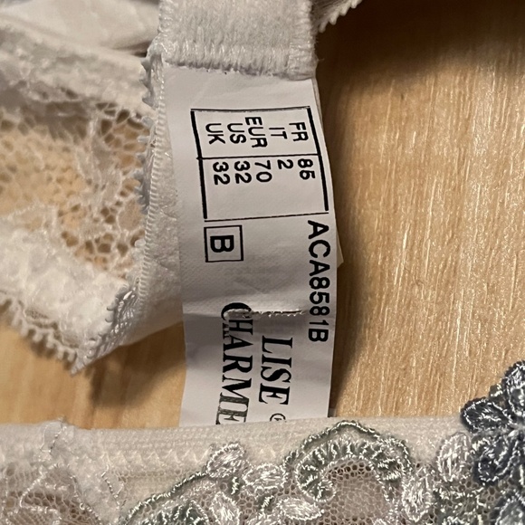 LISE CHARMEL Embroidered Bridal Lingerie Set 32B and S - Picture 6 of 6